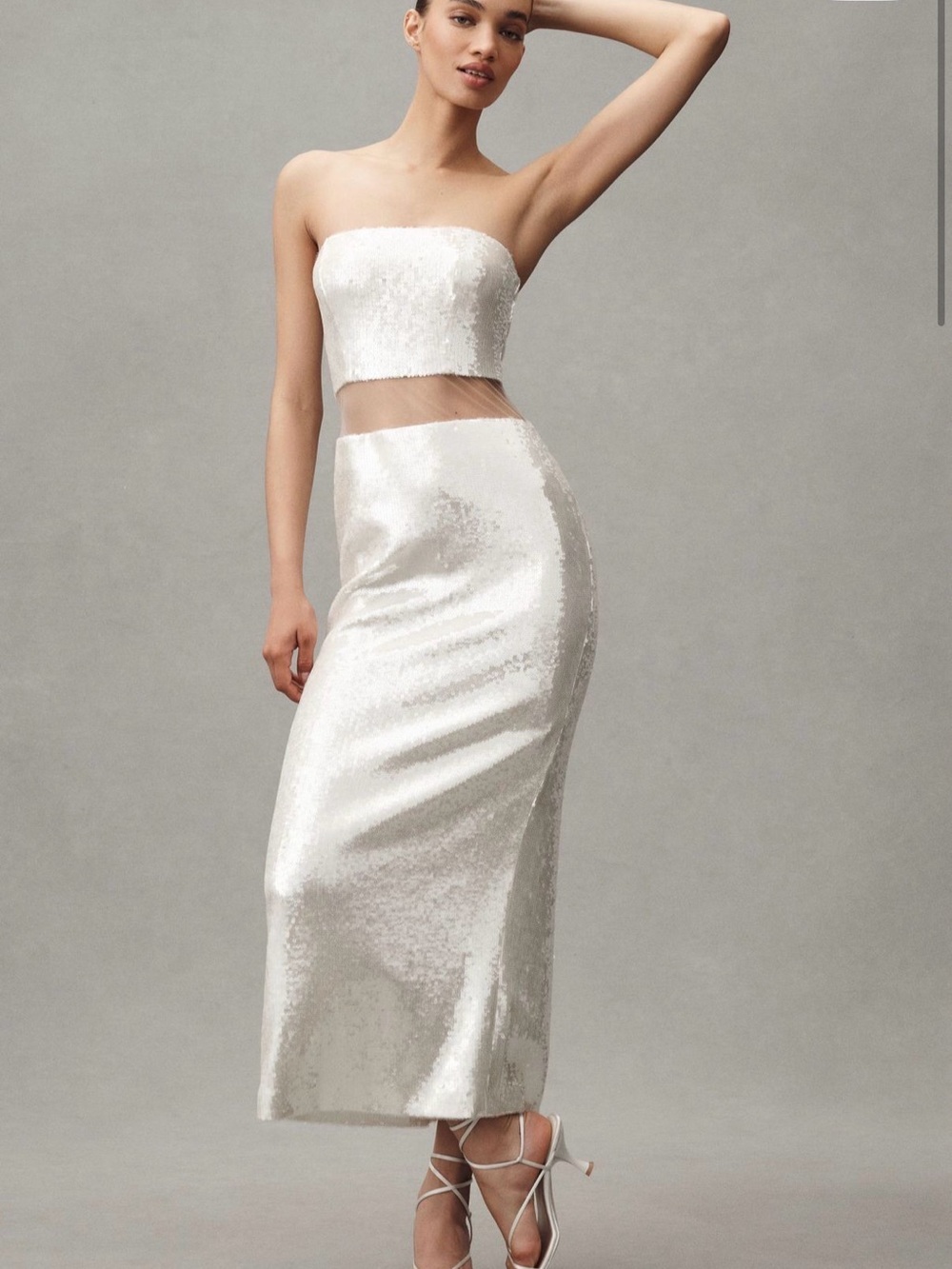 MARE MARE SHEER SEQUIN MAXI DRESS